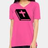 Ladies' Relaxed Jersey V-Neck T-Shirt Thumbnail