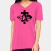 Ladies' Relaxed Jersey V-Neck T-Shirt Thumbnail