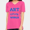 Ladies' Relaxed Jersey V-Neck T-Shirt Thumbnail