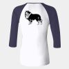 Ladies' Baby Rib Three-QuarterSleeve Contrast Raglan T-Shirt Thumbnail