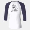 Ladies' Baby Rib Three-QuarterSleeve Contrast Raglan T-Shirt Thumbnail