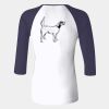 Ladies' Baby Rib Three-QuarterSleeve Contrast Raglan T-Shirt Thumbnail