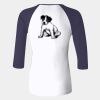 Ladies' Baby Rib Three-QuarterSleeve Contrast Raglan T-Shirt Thumbnail