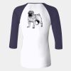 Ladies' Baby Rib Three-QuarterSleeve Contrast Raglan T-Shirt Thumbnail