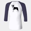 Ladies' Baby Rib Three-QuarterSleeve Contrast Raglan T-Shirt Thumbnail