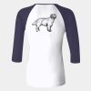 Ladies' Baby Rib Three-QuarterSleeve Contrast Raglan T-Shirt Thumbnail