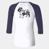 Ladies' Baby Rib Three-QuarterSleeve Contrast Raglan T-Shirt Thumbnail