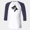 Ladies' Baby Rib Three-QuarterSleeve Contrast Raglan T-Shirt Thumbnail