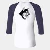 Ladies' Baby Rib Three-QuarterSleeve Contrast Raglan T-Shirt Thumbnail