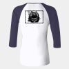 Ladies' Baby Rib Three-QuarterSleeve Contrast Raglan T-Shirt Thumbnail