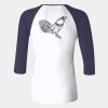 Ladies' Baby Rib Three-QuarterSleeve Contrast Raglan T-Shirt Thumbnail