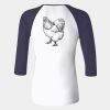 Ladies' Baby Rib Three-QuarterSleeve Contrast Raglan T-Shirt Thumbnail