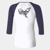 Ladies' Baby Rib Three-QuarterSleeve Contrast Raglan T-Shirt Thumbnail