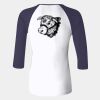 Ladies' Baby Rib Three-QuarterSleeve Contrast Raglan T-Shirt Thumbnail