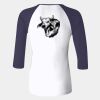 Ladies' Baby Rib Three-QuarterSleeve Contrast Raglan T-Shirt Thumbnail