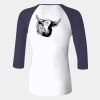 Ladies' Baby Rib Three-QuarterSleeve Contrast Raglan T-Shirt Thumbnail