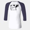 Ladies' Baby Rib Three-QuarterSleeve Contrast Raglan T-Shirt Thumbnail