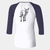 Ladies' Baby Rib Three-QuarterSleeve Contrast Raglan T-Shirt Thumbnail