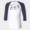 Ladies' Baby Rib Three-QuarterSleeve Contrast Raglan T-Shirt Thumbnail