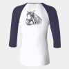 Ladies' Baby Rib Three-QuarterSleeve Contrast Raglan T-Shirt Thumbnail