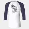 Ladies' Baby Rib Three-QuarterSleeve Contrast Raglan T-Shirt Thumbnail