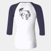 Ladies' Baby Rib Three-QuarterSleeve Contrast Raglan T-Shirt Thumbnail