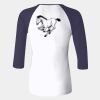 Ladies' Baby Rib Three-QuarterSleeve Contrast Raglan T-Shirt Thumbnail