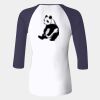 Ladies' Baby Rib Three-QuarterSleeve Contrast Raglan T-Shirt Thumbnail