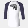 Ladies' Baby Rib Three-QuarterSleeve Contrast Raglan T-Shirt Thumbnail