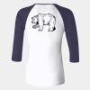 Ladies' Baby Rib Three-QuarterSleeve Contrast Raglan T-Shirt Thumbnail