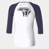 Ladies' Baby Rib Three-QuarterSleeve Contrast Raglan T-Shirt Thumbnail