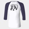 Ladies' Baby Rib Three-QuarterSleeve Contrast Raglan T-Shirt Thumbnail