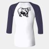 Ladies' Baby Rib Three-QuarterSleeve Contrast Raglan T-Shirt Thumbnail