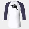 Ladies' Baby Rib Three-QuarterSleeve Contrast Raglan T-Shirt Thumbnail