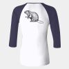 Ladies' Baby Rib Three-QuarterSleeve Contrast Raglan T-Shirt Thumbnail