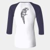 Ladies' Baby Rib Three-QuarterSleeve Contrast Raglan T-Shirt Thumbnail