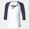 Ladies' Baby Rib Three-QuarterSleeve Contrast Raglan T-Shirt Thumbnail