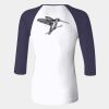 Ladies' Baby Rib Three-QuarterSleeve Contrast Raglan T-Shirt Thumbnail