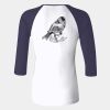 Ladies' Baby Rib Three-QuarterSleeve Contrast Raglan T-Shirt Thumbnail