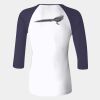 Ladies' Baby Rib Three-QuarterSleeve Contrast Raglan T-Shirt Thumbnail