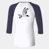 Ladies' Baby Rib Three-QuarterSleeve Contrast Raglan T-Shirt Thumbnail