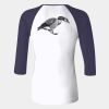 Ladies' Baby Rib Three-QuarterSleeve Contrast Raglan T-Shirt Thumbnail