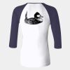 Ladies' Baby Rib Three-QuarterSleeve Contrast Raglan T-Shirt Thumbnail