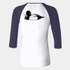 Ladies' Baby Rib Three-QuarterSleeve Contrast Raglan T-Shirt Thumbnail