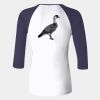 Ladies' Baby Rib Three-QuarterSleeve Contrast Raglan T-Shirt Thumbnail