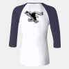 Ladies' Baby Rib Three-QuarterSleeve Contrast Raglan T-Shirt Thumbnail