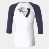 Ladies' Baby Rib Three-QuarterSleeve Contrast Raglan T-Shirt Thumbnail