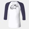 Ladies' Baby Rib Three-QuarterSleeve Contrast Raglan T-Shirt Thumbnail