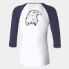 Ladies' Baby Rib Three-QuarterSleeve Contrast Raglan T-Shirt Thumbnail