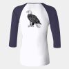 Ladies' Baby Rib Three-QuarterSleeve Contrast Raglan T-Shirt Thumbnail